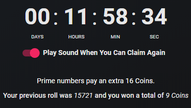 Faucet Claim Result