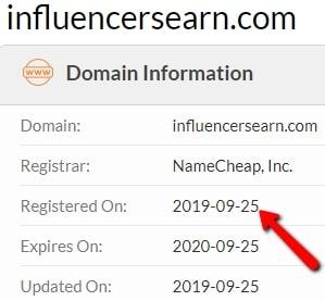 Is InfluencersEarn A Scam? - Original Launch Date