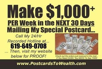 Instant Postcard Wealth Review - Sample Postcard