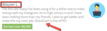 Is Reward Dollars A Scam? - Same Fake Testimony On ShareCash Site