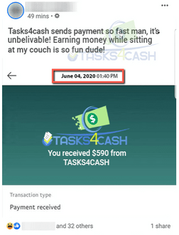 What Is Tasks4Cash? - Fake Payment Proof