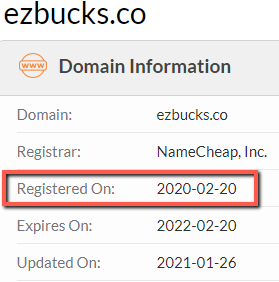 EZ Bucks Review - Registered Date