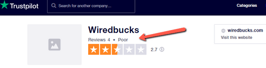 Is WiredBucks A Scam? - POOR Rating