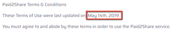 Is Paid2Share Legit? - Terms And Conditions Updated Even Before Their Launch
